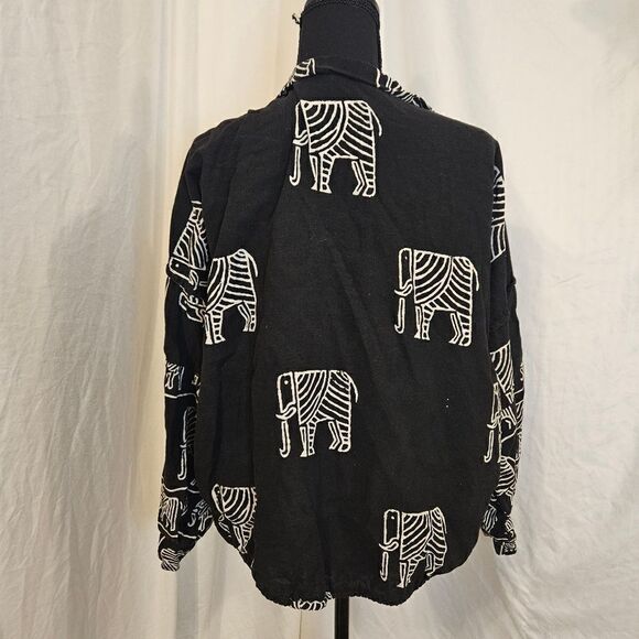 Vintage Ann maurice top OS elephant print - Picture 4 of 7